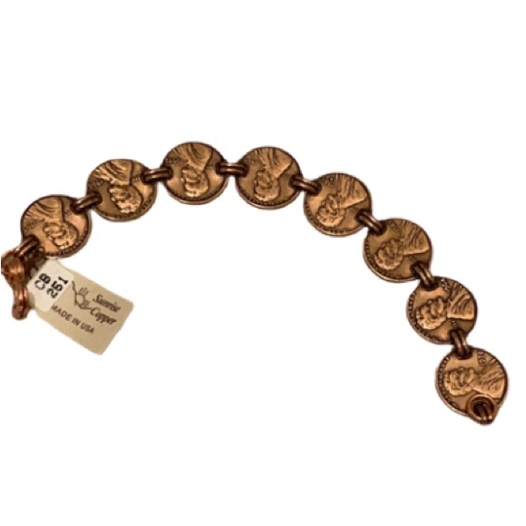 Vintage Copper Sunrise US Coin Penny Link Retro Bracelet - Picture 2 of 10